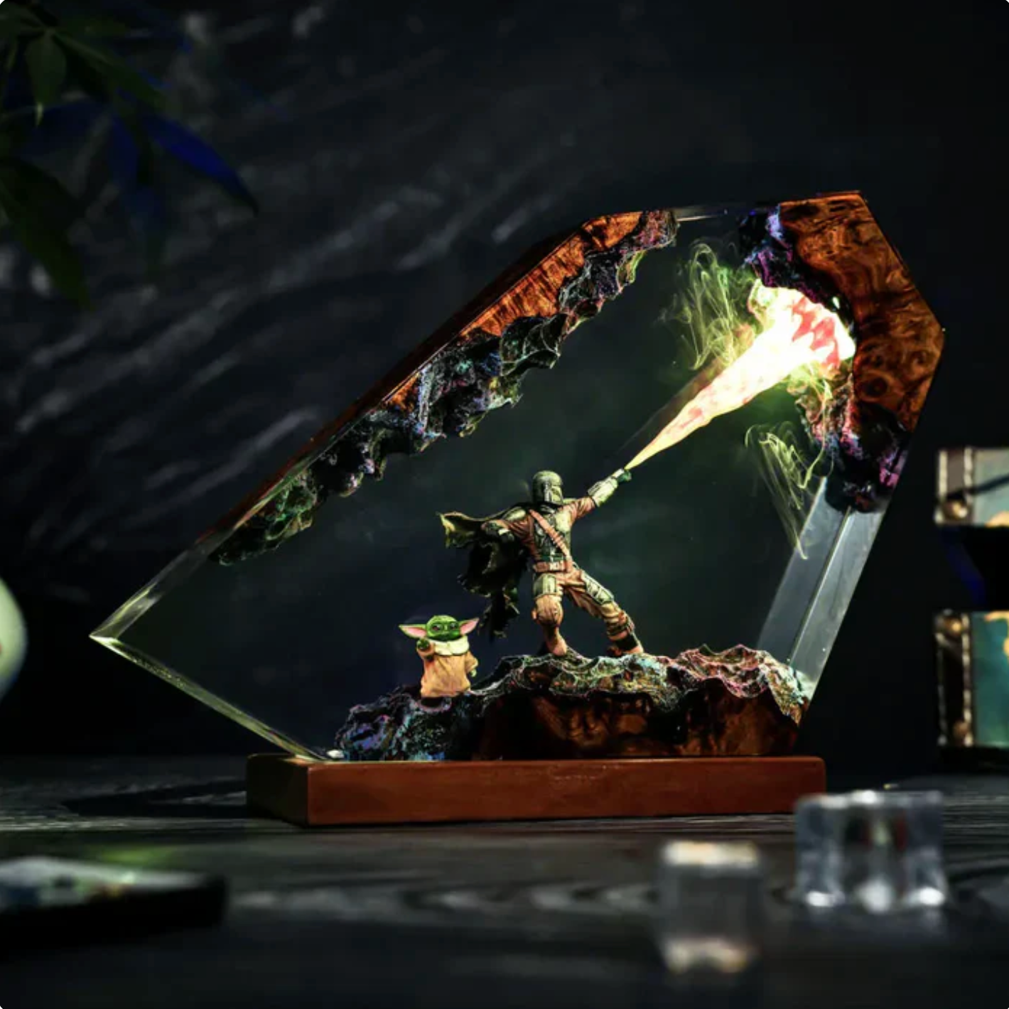 Bounty Hunter Resin Lamp
